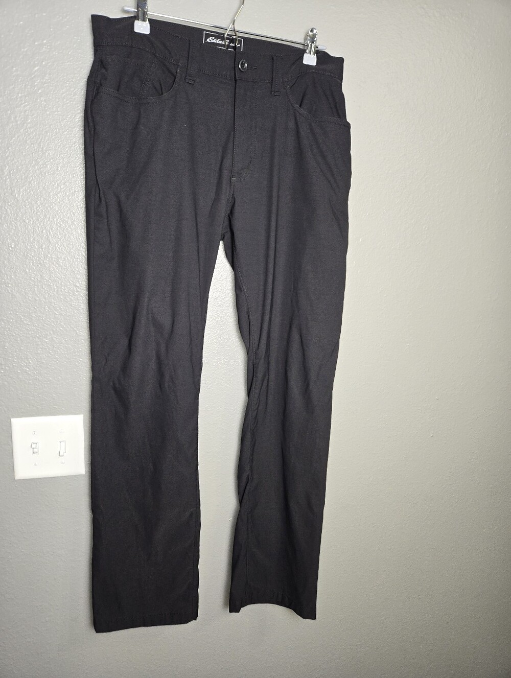 Eddie Bauer Men Travex Hiking Black Nylon Pants Size 34